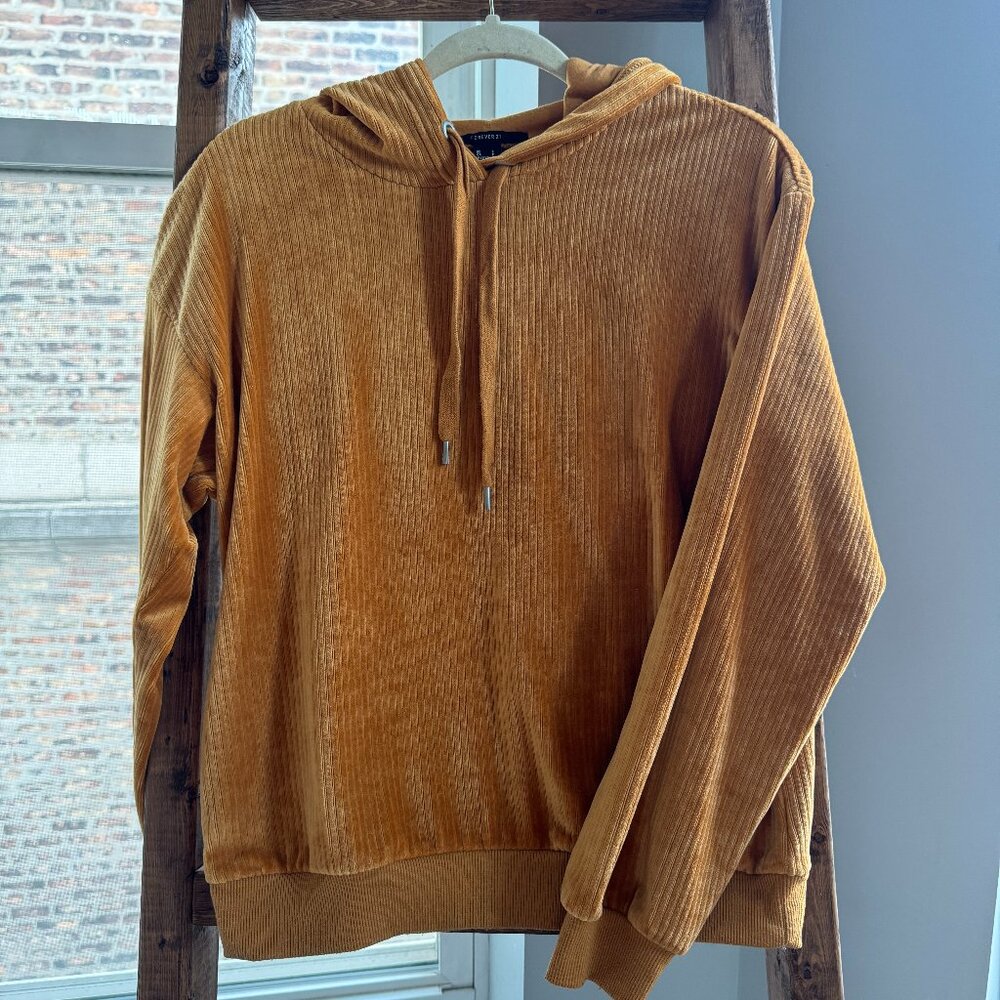 Gold/Mustard Corduroy Hoodie Small